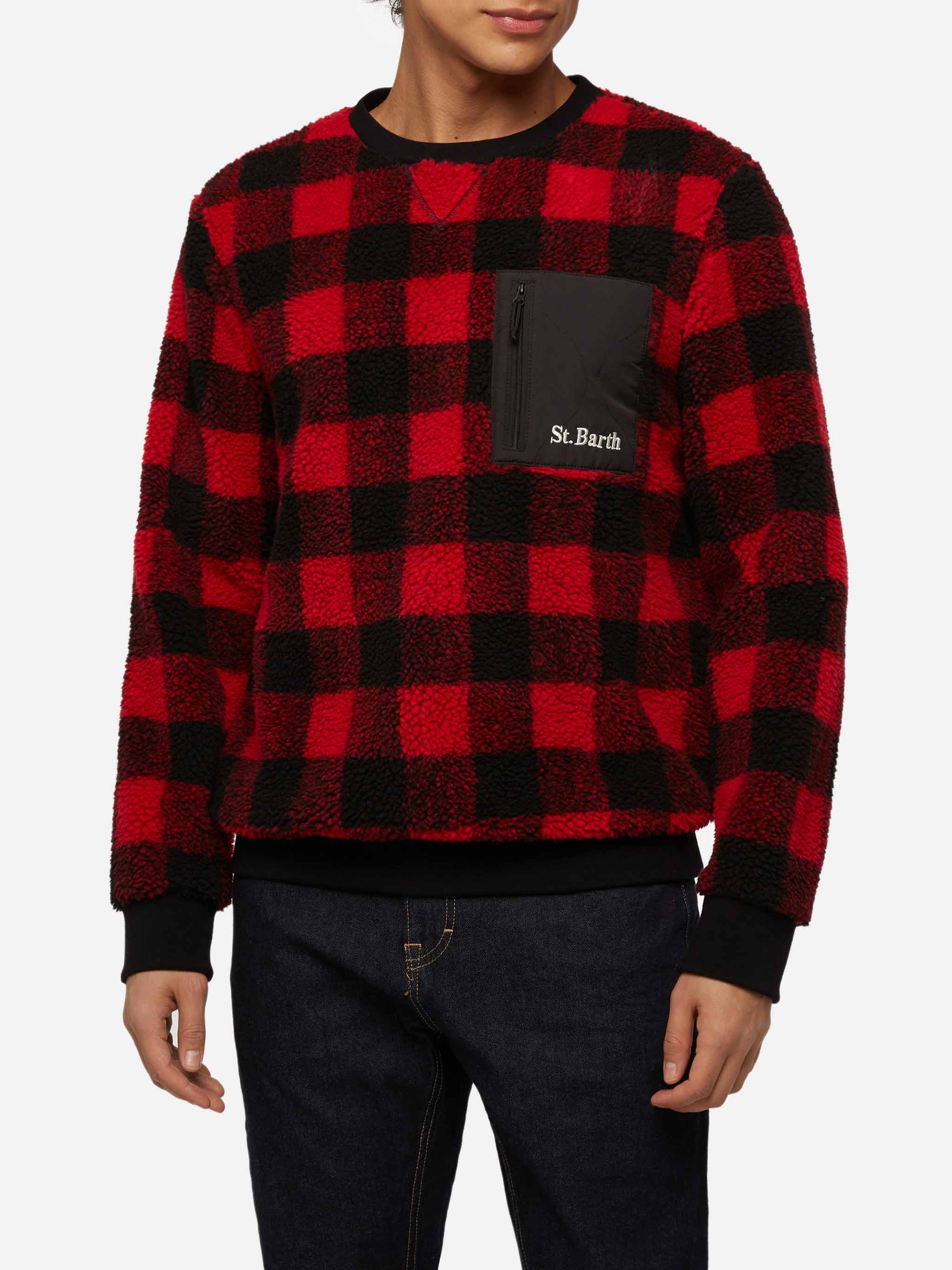 Moletom de lã com estampa xadrez Teddy Oak