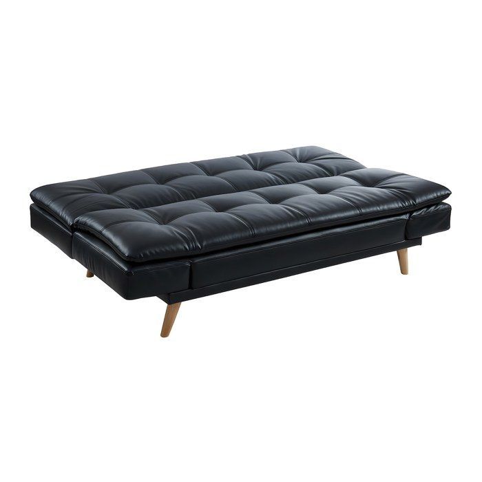 Canapé convertible clic-clac 3 places ZARINA en simili - Noir