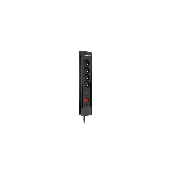 Protector contra sobretensiones Monster Cable MFG4000 negro de 4 tomas