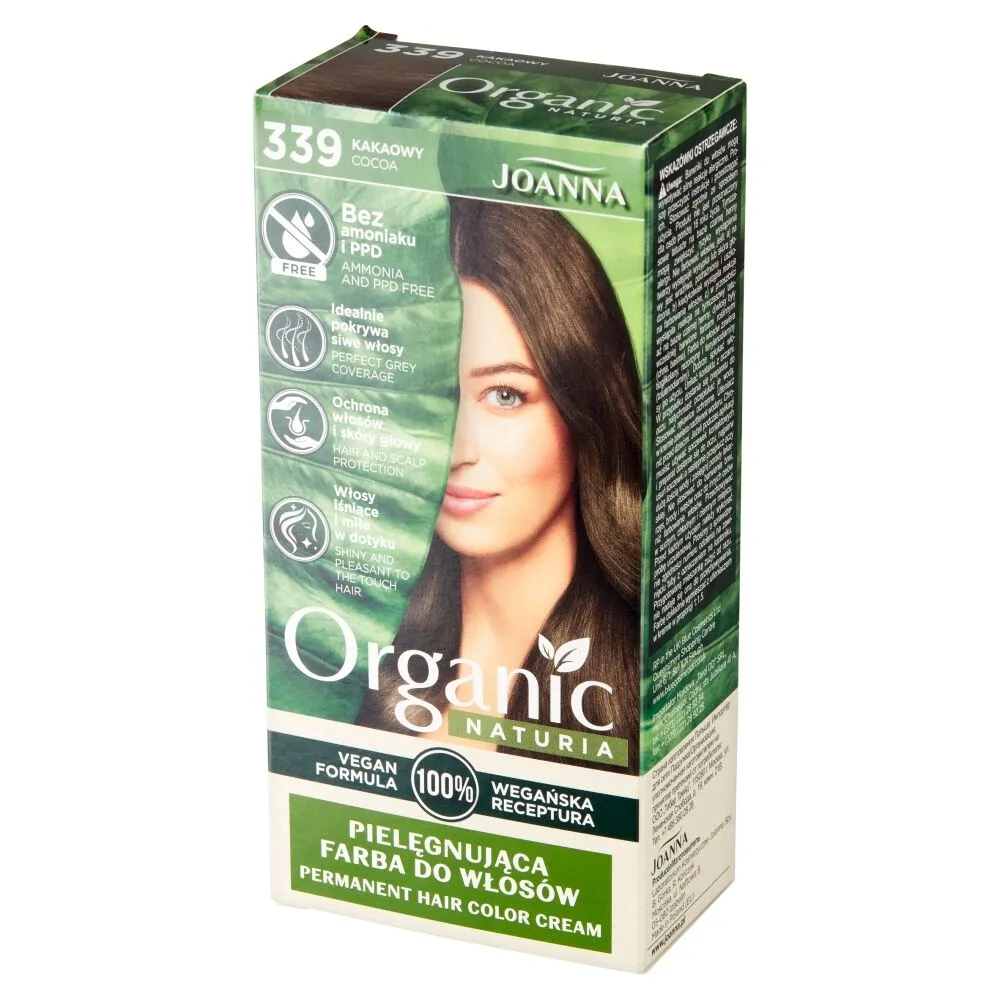 Joanna Naturia Organic Vegan Farba do włosów Kakaowy 339