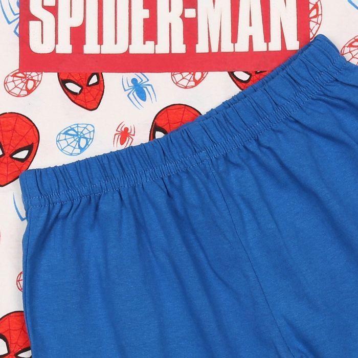 Pijama de dos piezas de Spider-Man para niño, sin tirantes, pantalón corto, azul, 4 años