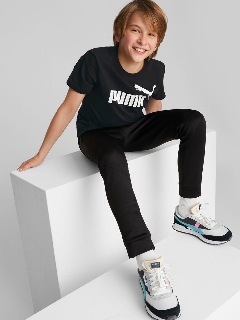 Effen 'Puma' T-shirt - ZWART