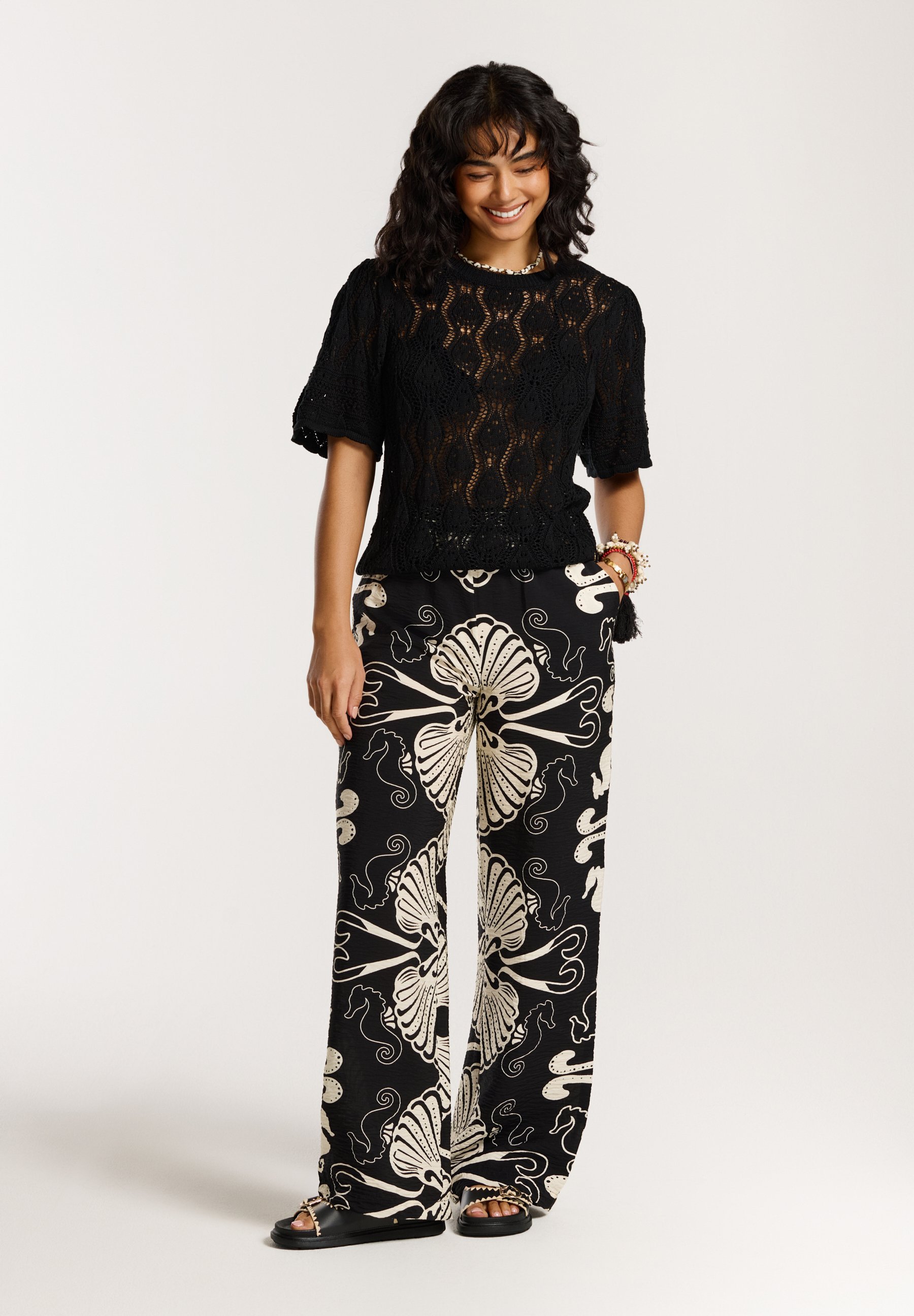 Shiwi HANNAH - Bedrucktes T-Shirt - schwarz