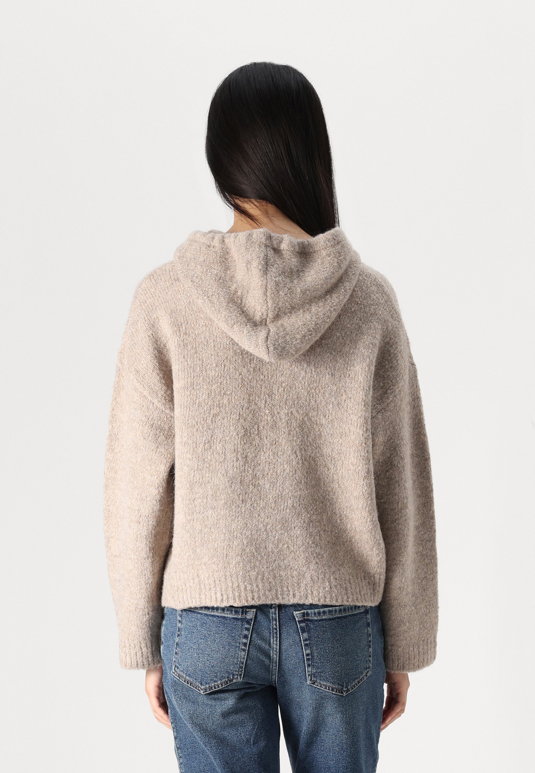 Gina Tricot HOODIE - Felpa con cappuccio - beige melange