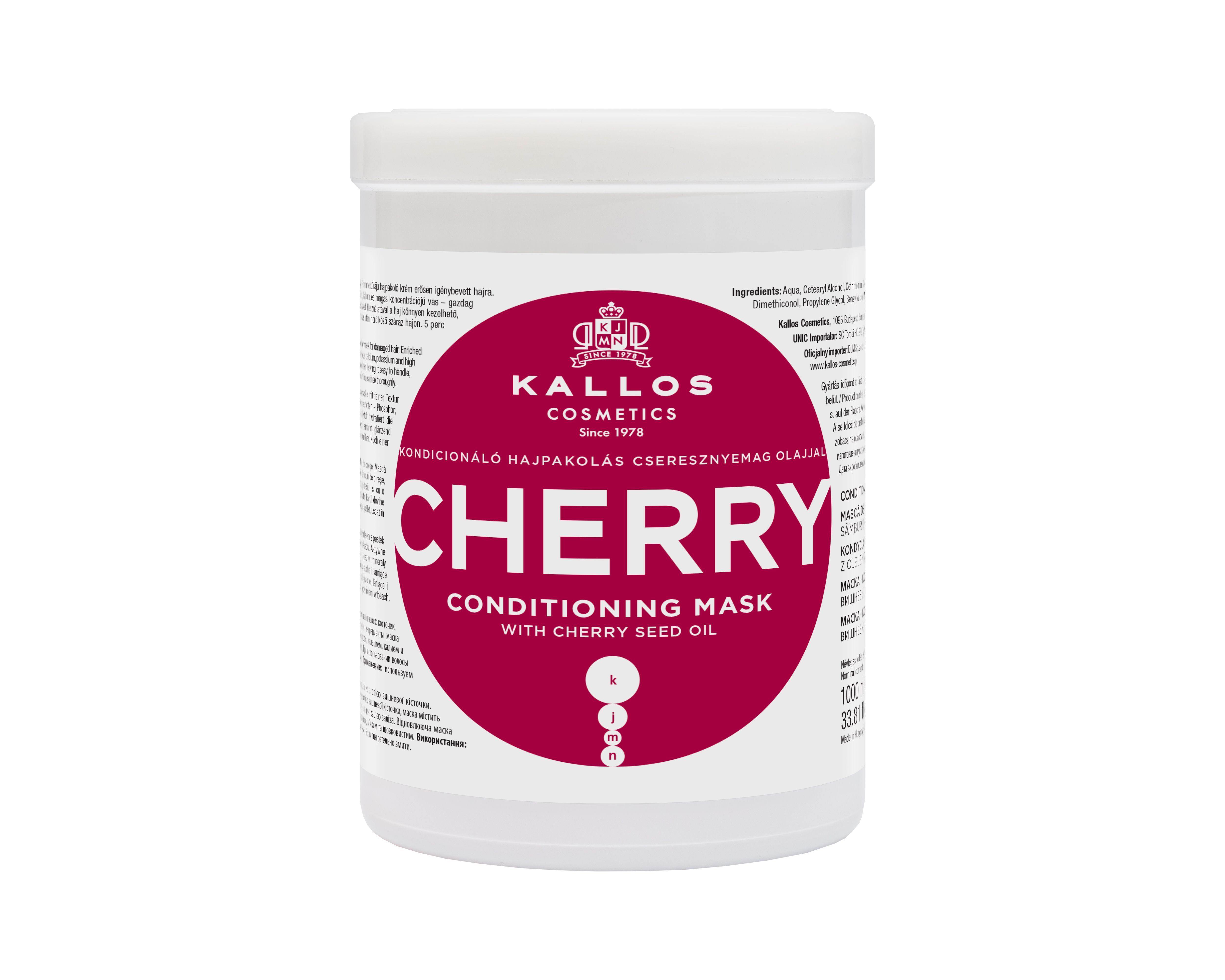 Matu kondicionējoša maska ar ķiršu ekstraktu Matu maskas