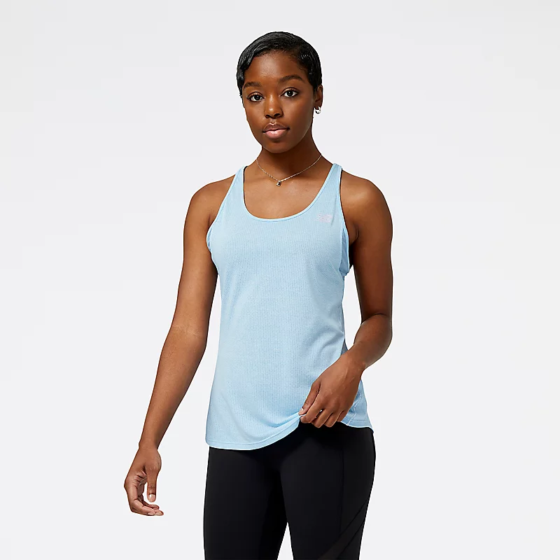 Impact Run Damen-Laufshirt - BLUE HAZE MEATHER