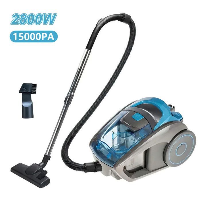 Aspiradora sin bolsa de 2800 W – Potente y silenciosa, 15000 Pa – Cable de 5 m, portátil – Control de polvo y ácaros
