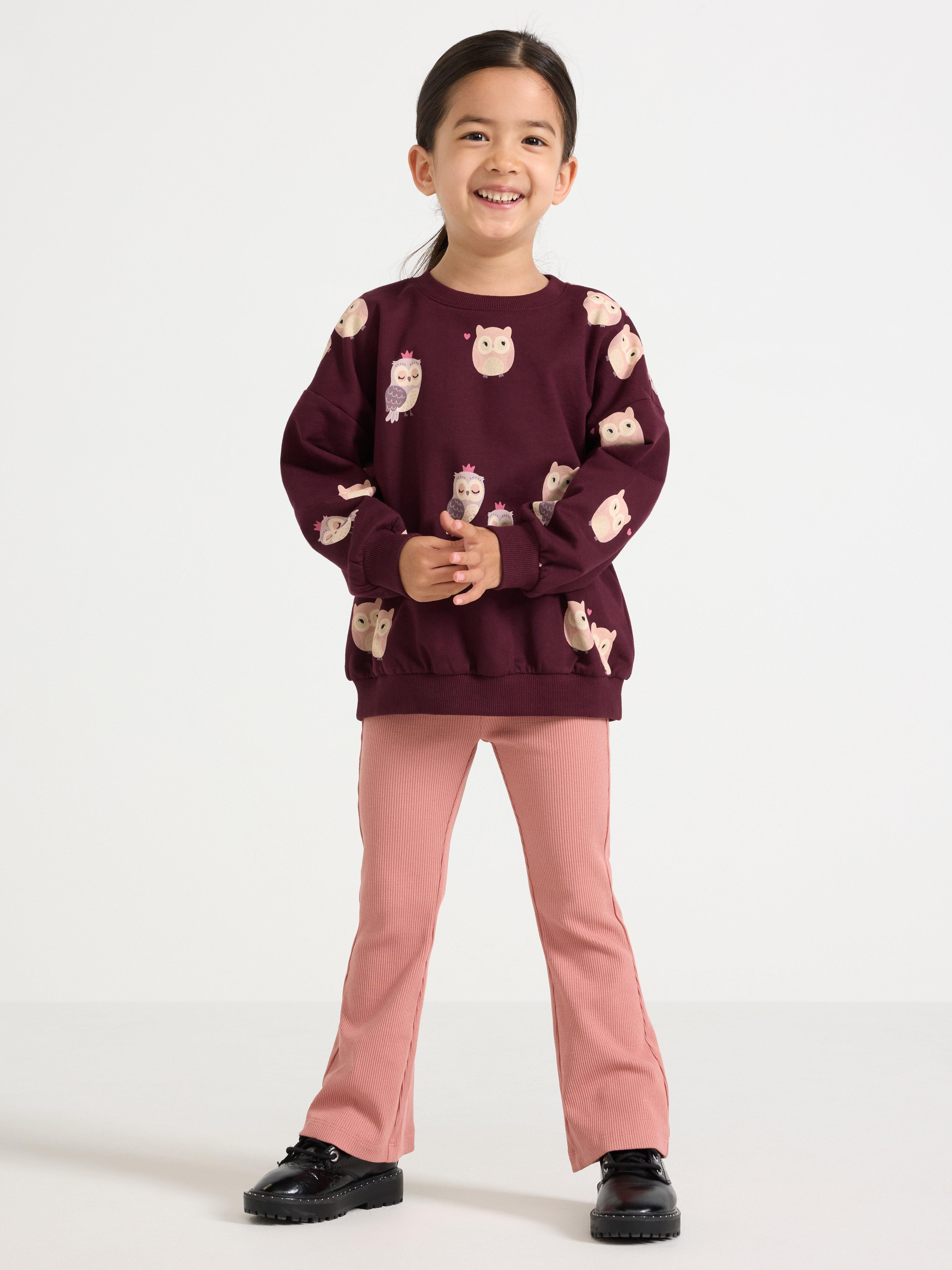 Sweatshirt med borstad insida Dark Lilac