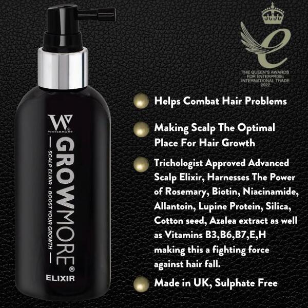 Watermans Grow More Elixir 100 ml, Haarausfall- und Haarwuchsserum | Haar | Superdrug
