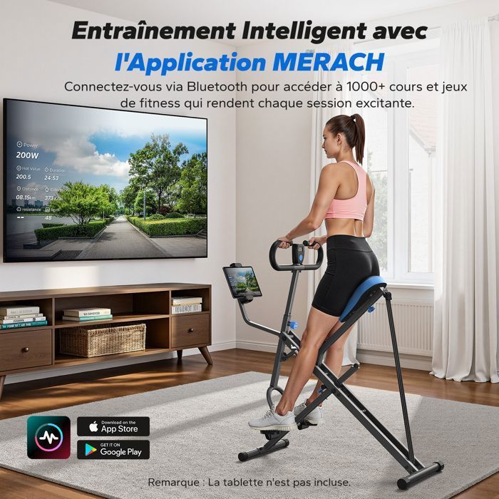 Macchina per squat e vogatore MERACH, resistenza regolabile, pieghevole, 160 kg, schermo LCD, supporto per telefono, per addominali/gambe/schiena