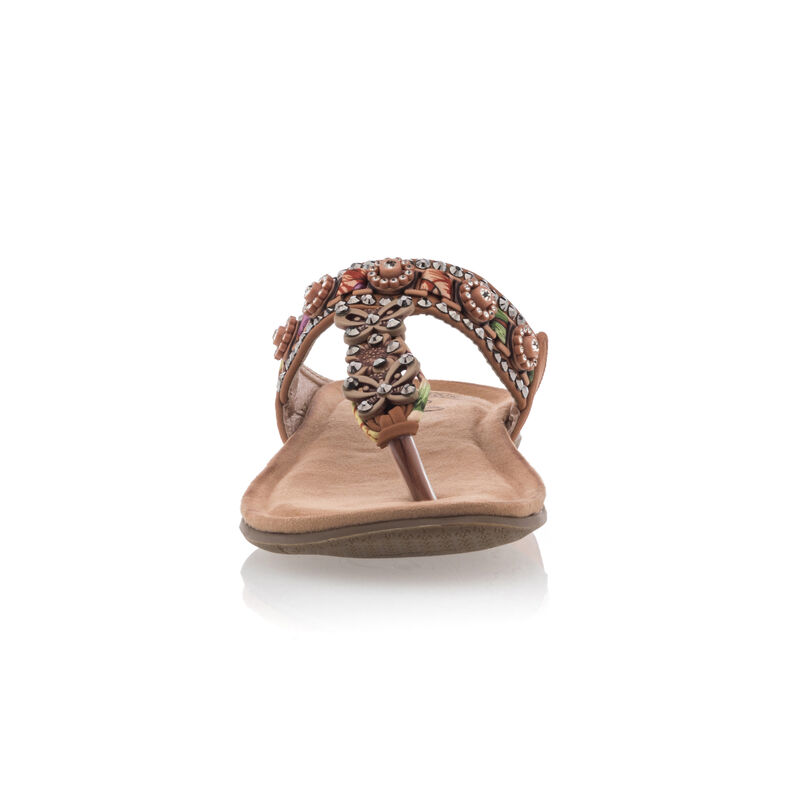 Brune sandaler med stringtruse til dame