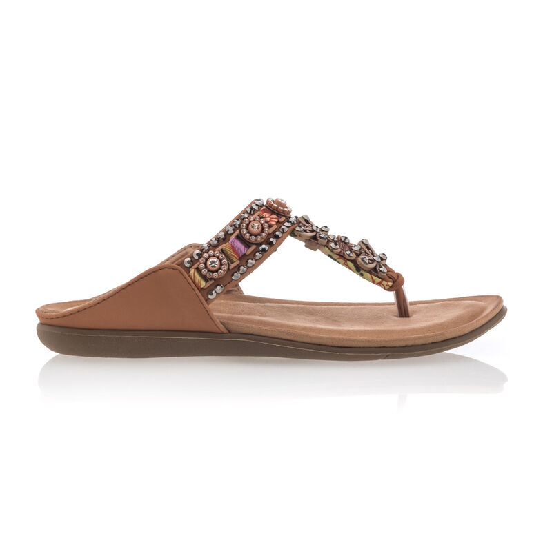 Brune sandaler med stringtruse til dame