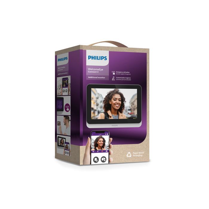 Moniteur supplémentaire pour le visiophone Philips WelcomeEye Connect 3 vision 3K - Philips - 531048