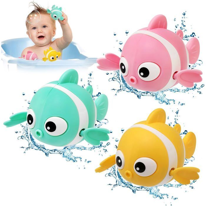 Juguete de baño para bebés, juego de 3 juguetes de cuerda para el baño de bebés, juguete para la piscina de bebés, juguetes flotantes con forma de animales