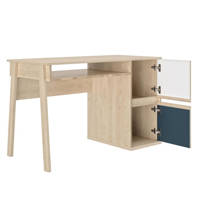 Escritorio con 1 nicho y 2 puertas - GAMI - LARVIK - Marrón - Madera - Moderno