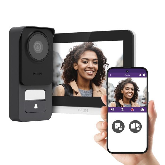 Lot de 2 visiophones filaire connecté Philips WE Connect 3