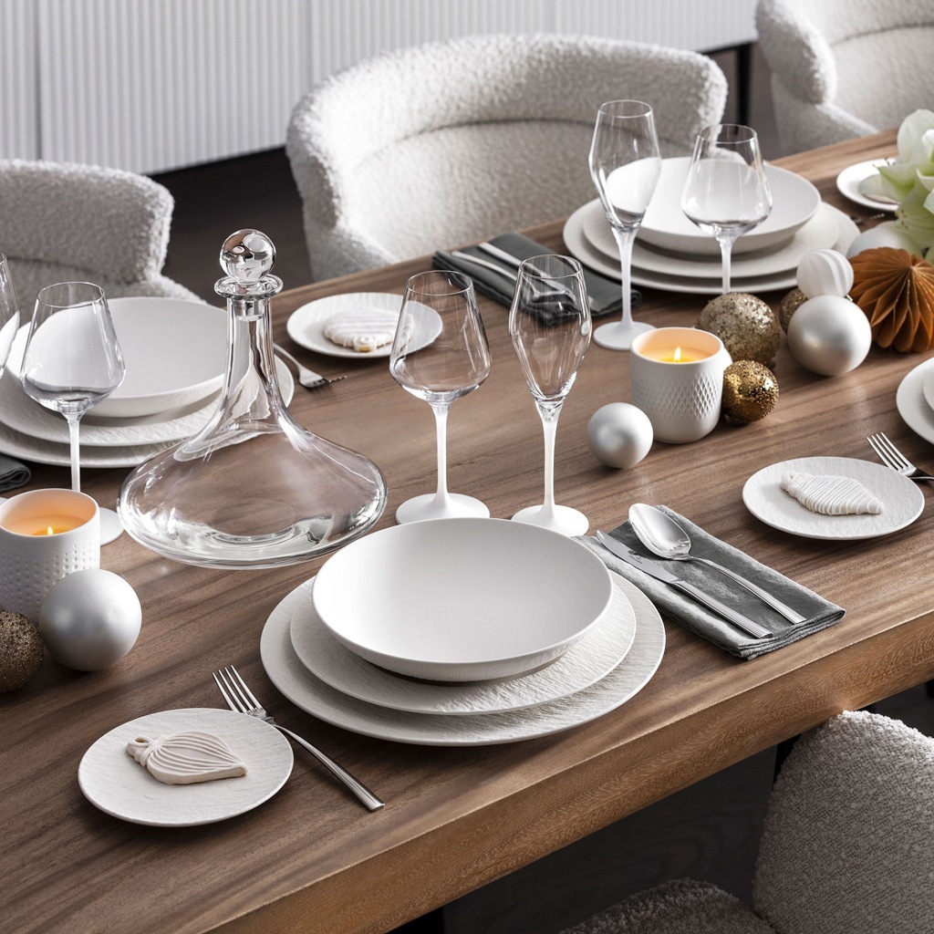 Villeroy & Boch torto lėkštė, modelis Rock blanc – 1 vnt.