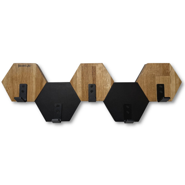 Wieszak ścienny na ubrania Hexagon 56cm