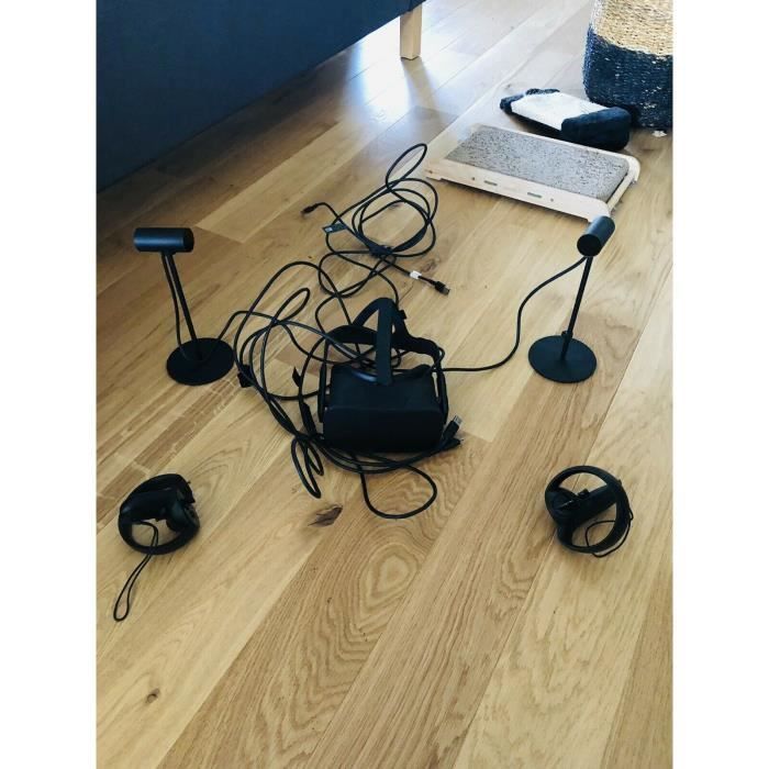 Casque Oculus rift VR réalité virtuelle 2 manettes 2 capteurs Testé Fonctionnel