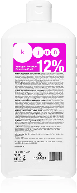 Kallos KJMN Professional oxidačná emulzia peroxidu vodíka 12% 40 obj.