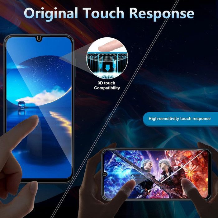 Pack of 2 Full Tempered Glass Screen Protectors for SAMSUNG GALAXY A16 4G/5G/A26 5G - Scratch Resistant - Ultra Durable 9H Hardness