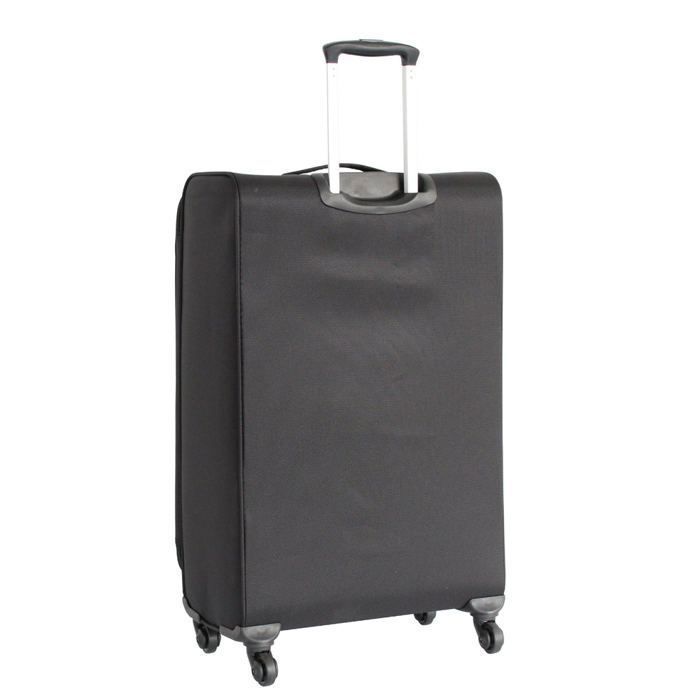 Maleta grande Alistair - Colección Breeze - 4 ruedas - Lona suave - Negra