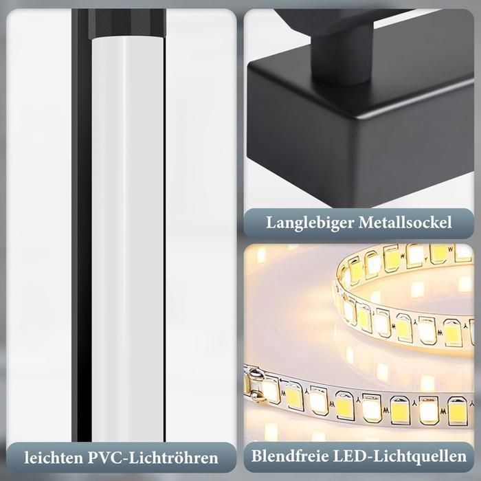 Aplique de pared LED negro Homefire para espejo de baño, 50 cm - 10 W, grado de protección IP44.