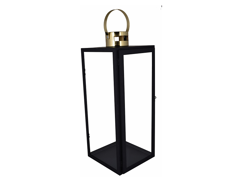 Lampion metalowy 41 cm czarny
