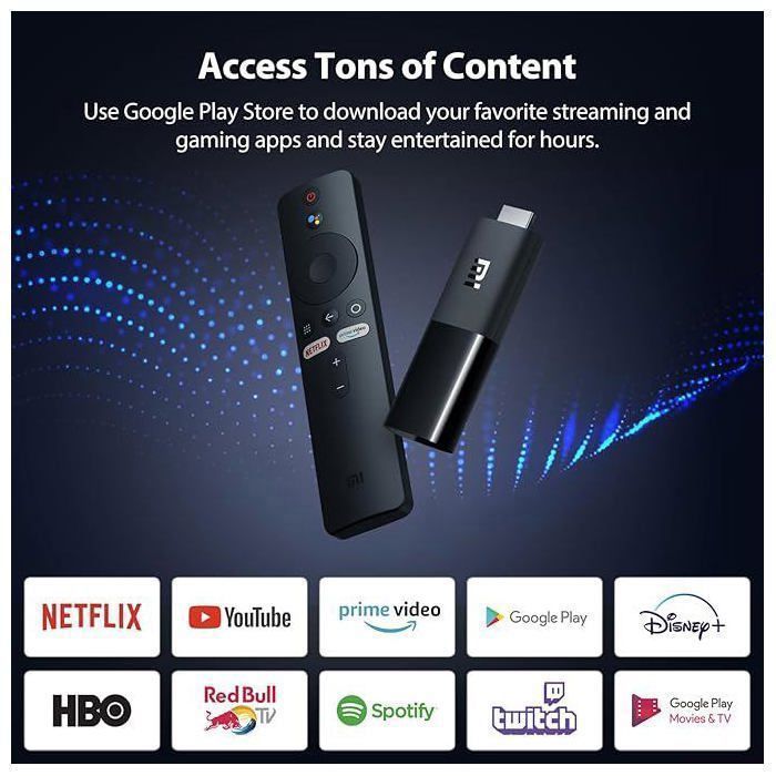 Smart TV Stick - XIAOMI - Mi TV Stick - Android TV 2K - Dolby Vision/Atmos - Chromecast y Alexa