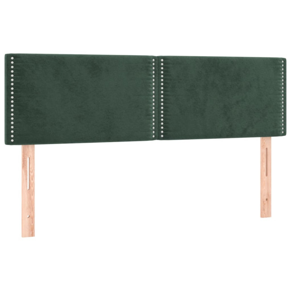 Wezgłowie Zielony 144 cm Aksamit Low vidaXL