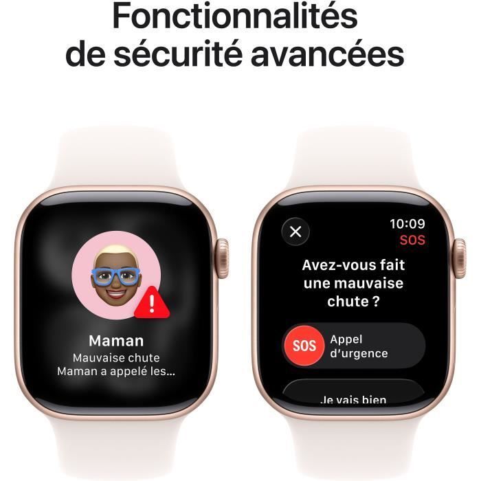 Apple Watch Series 11 GPS - 42mm - Boîtier Rose Gold Aluminium  - Bracelet Light Blush Sport Band - S/M
