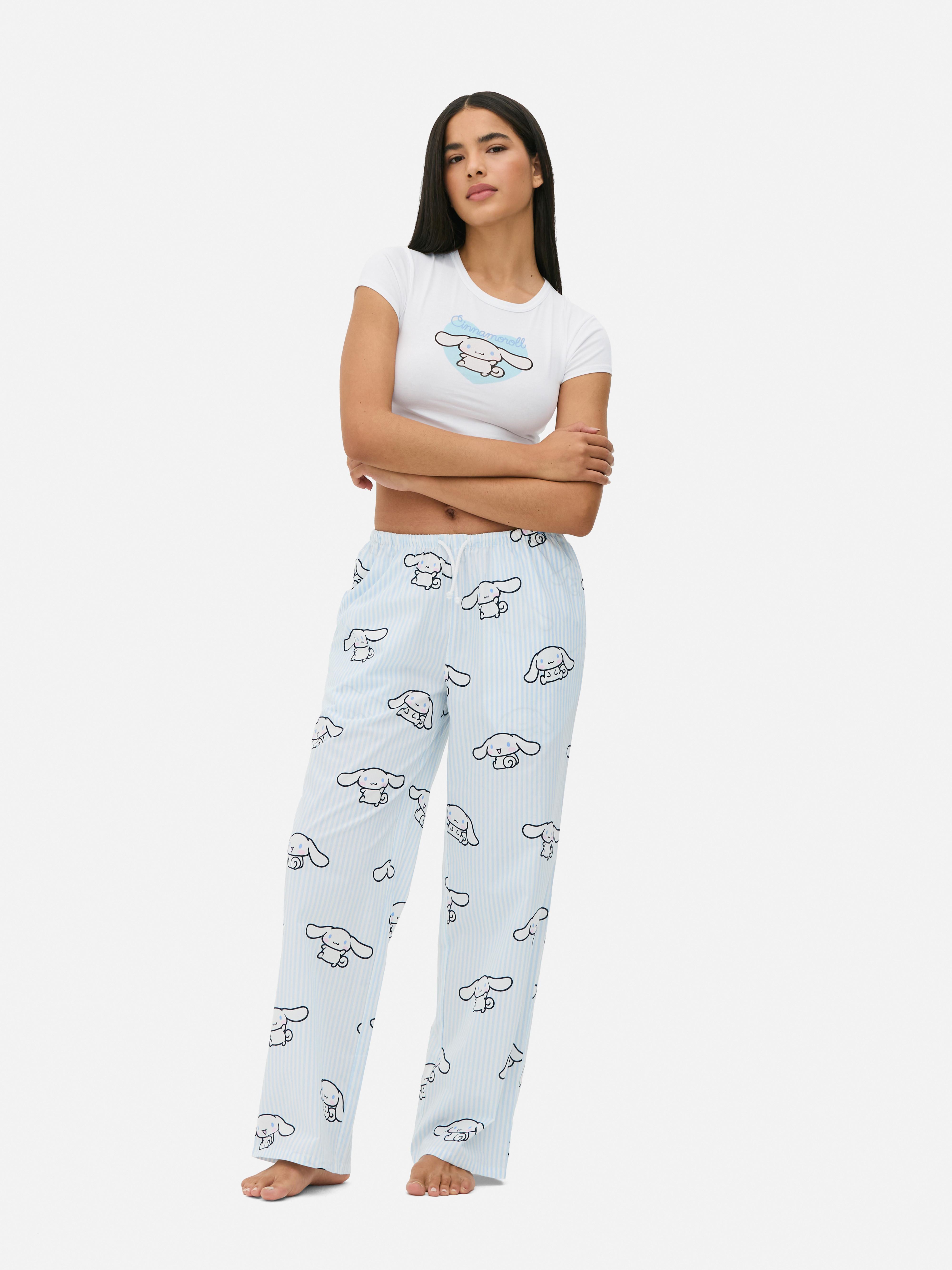 Hello Kitty és barátai pizsamanadrág Húzózsinóros pizsamanadrág oldalsó zsebekkel és Hello Kitty figurákkal