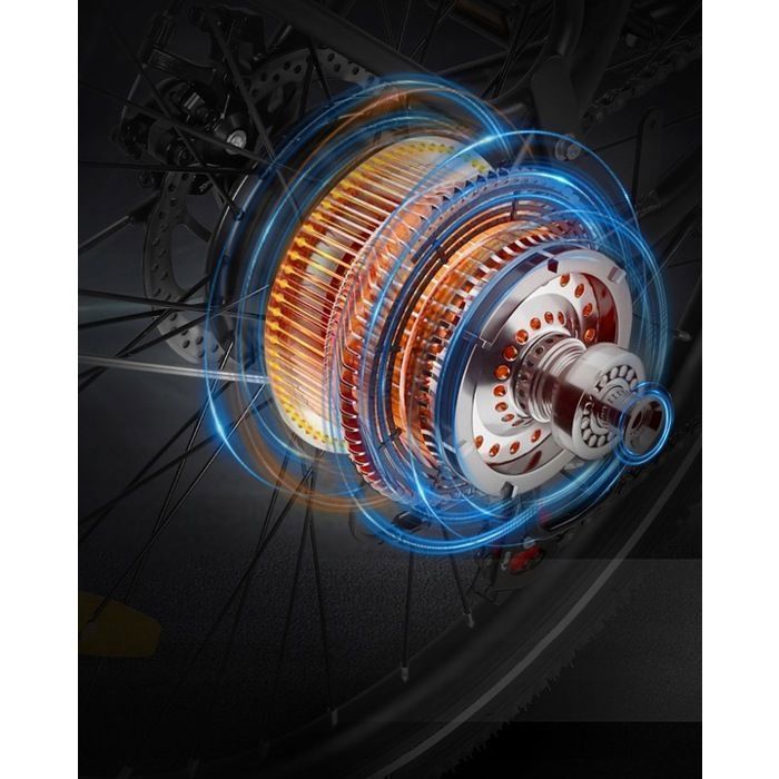SAMEBIKE - RS-A01 Pro-T - Vélo Électrique - Moteur 500W - Batterie 36V 15Ah - Vitesse Max 25km/h - 90KM Autonomie - Blanc
