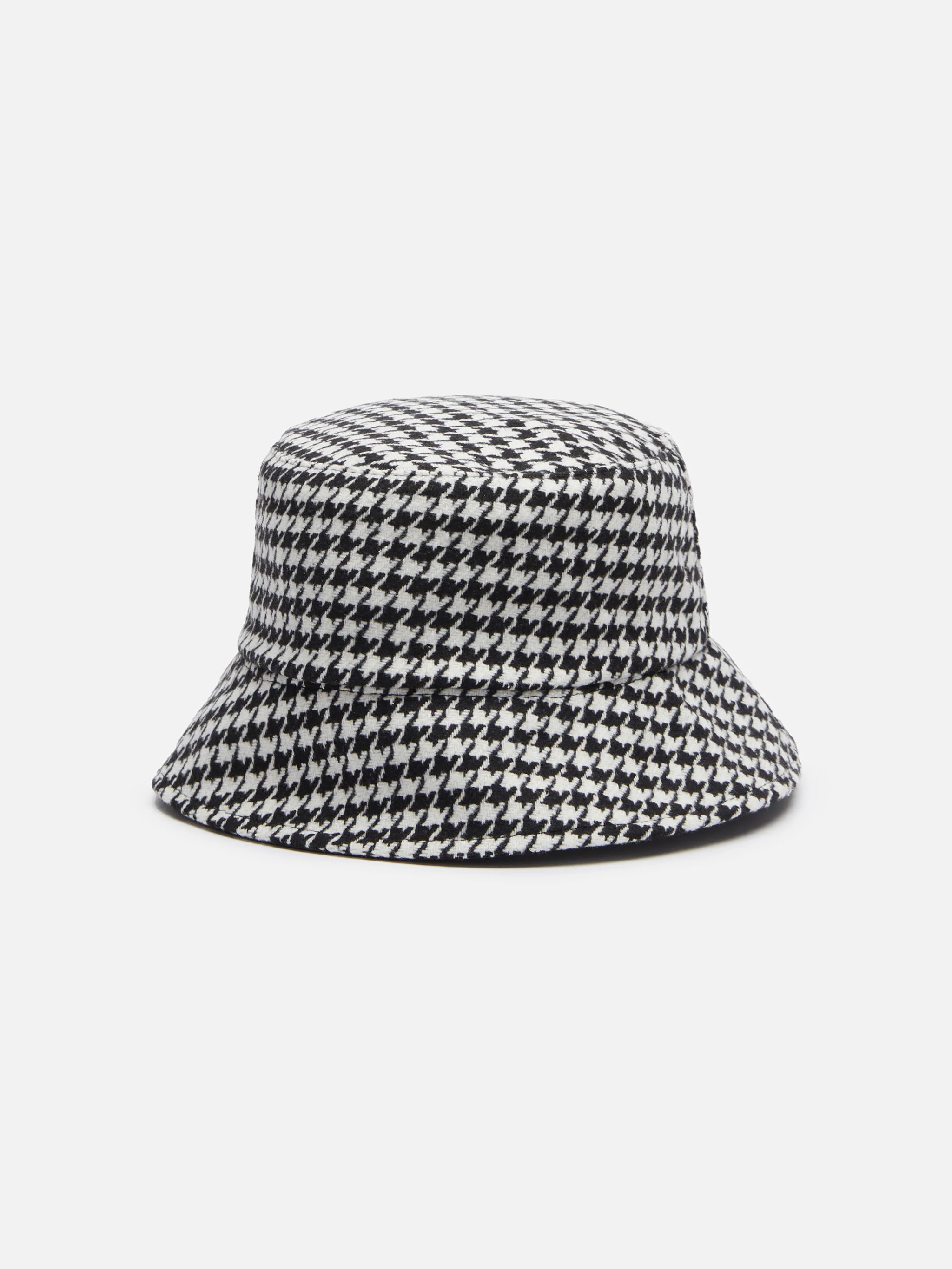 Jude bucket hat met pied-de-pouleprint