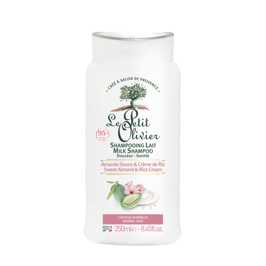 Le Petit Olivier Nežen kremni šampon z rižem in mandlji 250 ml 250 ml