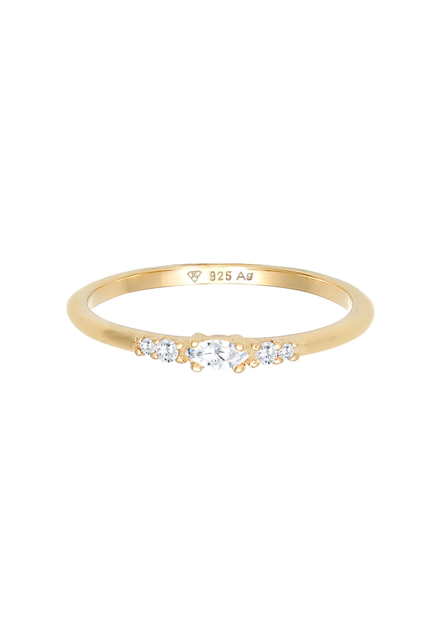 Elli Femmes Marquise Élégante Fiançailles avec Cristaux de Zirconium en Argent Sterling 925