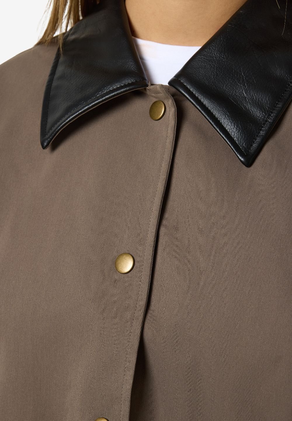 Noisy May NMNORA Kragenjacke - Leichte Jacke - Morel