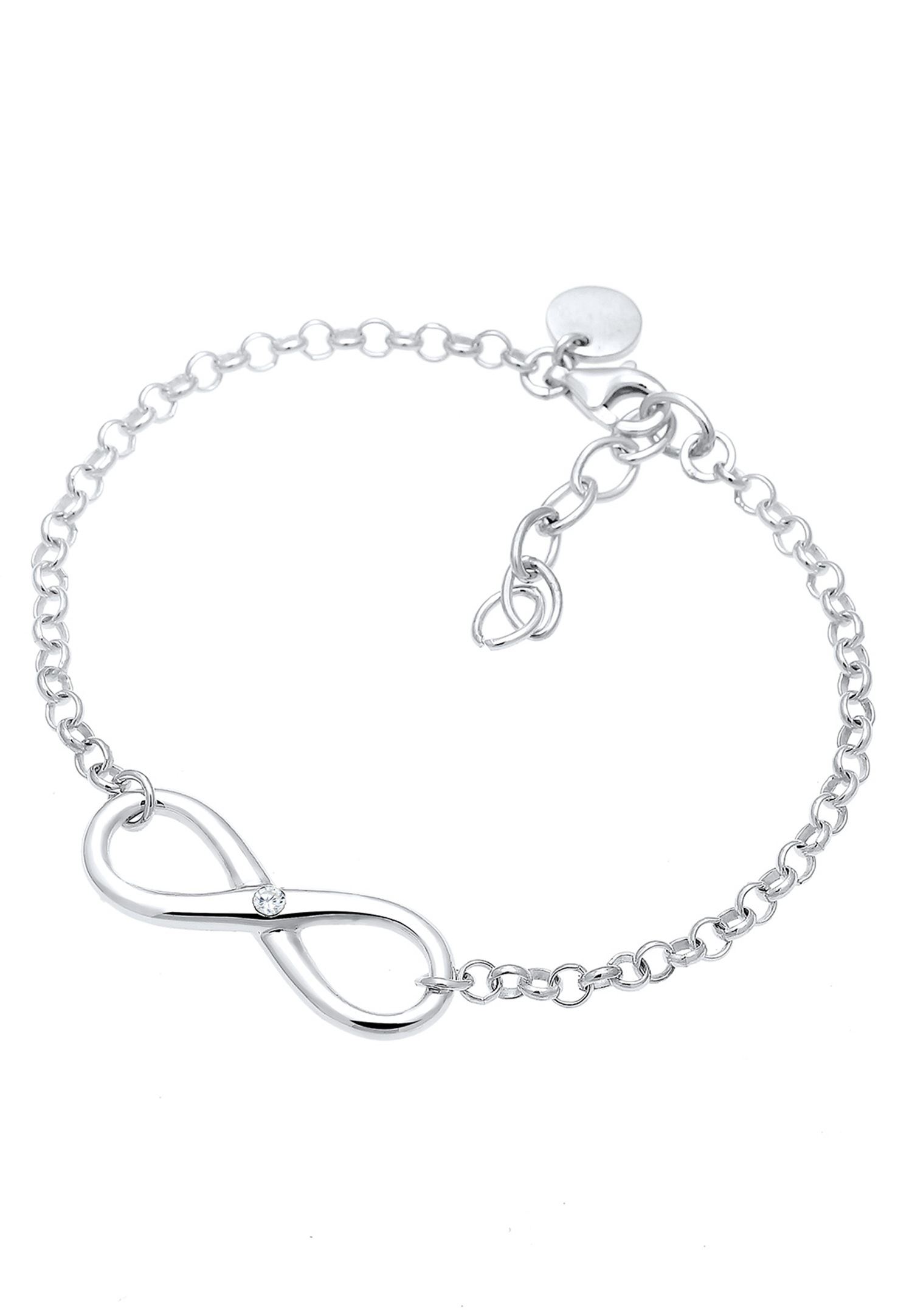 Elli Infinity Zircon Bracelet Femme - (925/1000) Argent