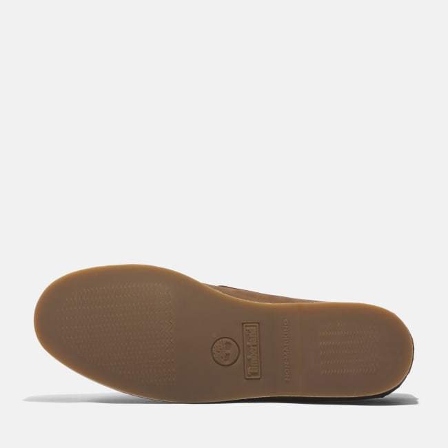 Scarpa da Barca in Pelle Classic da Uomo in                marrone medio