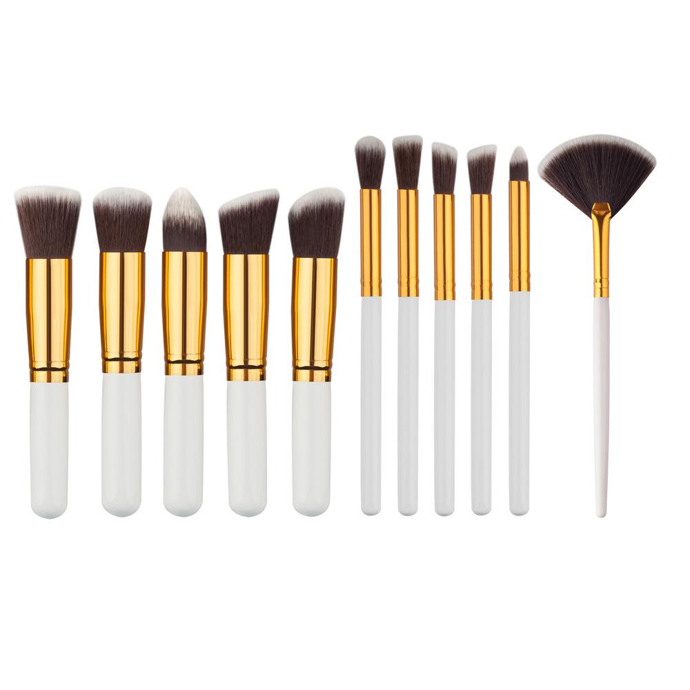 Ensemble de 10 pinceaux de maquillage, outils de maquillage professionnels pour fard à paupières et maquillage des yeux.