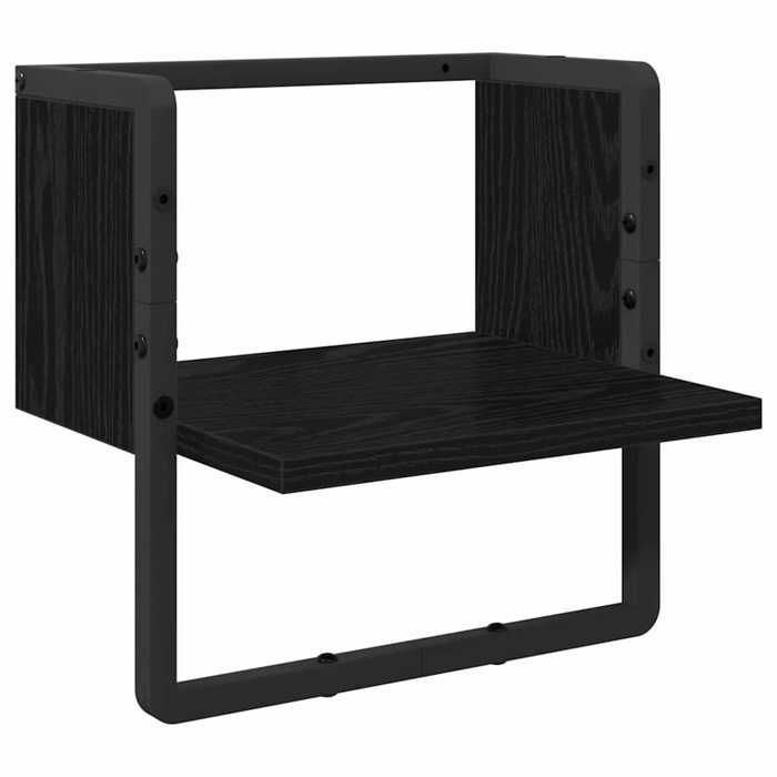 MOT14242 - Estante de pared, roble negro, 30 x 25 x 30 cm, madera de ingeniería