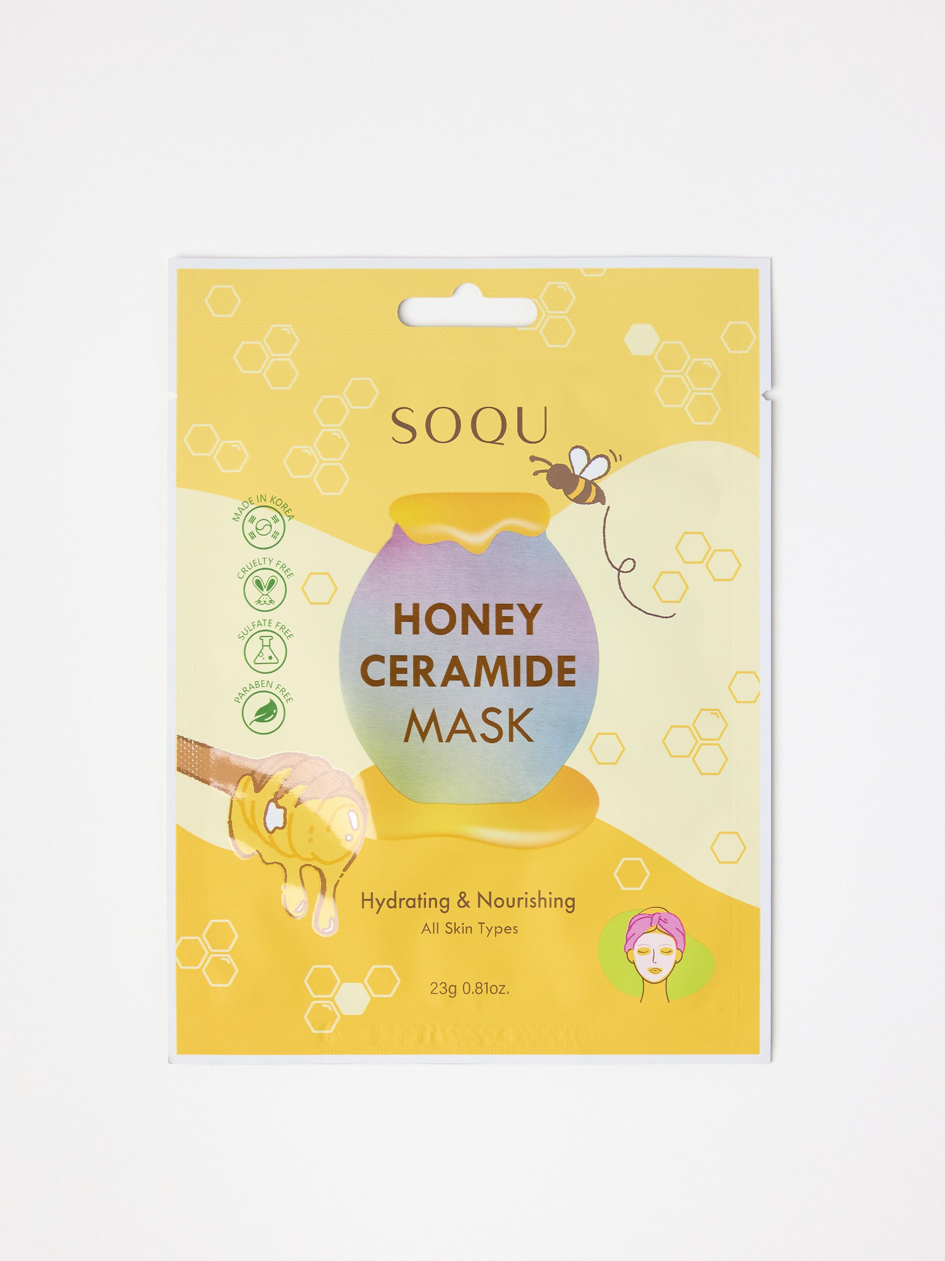 SOQU Honning Ceramid Sheet Mask Uten farge