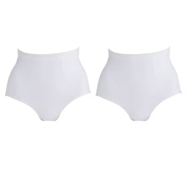 Dámske nohavičky Kruidvat Cotton Shape Maxi, biele, veľkosť L, 2 kusy