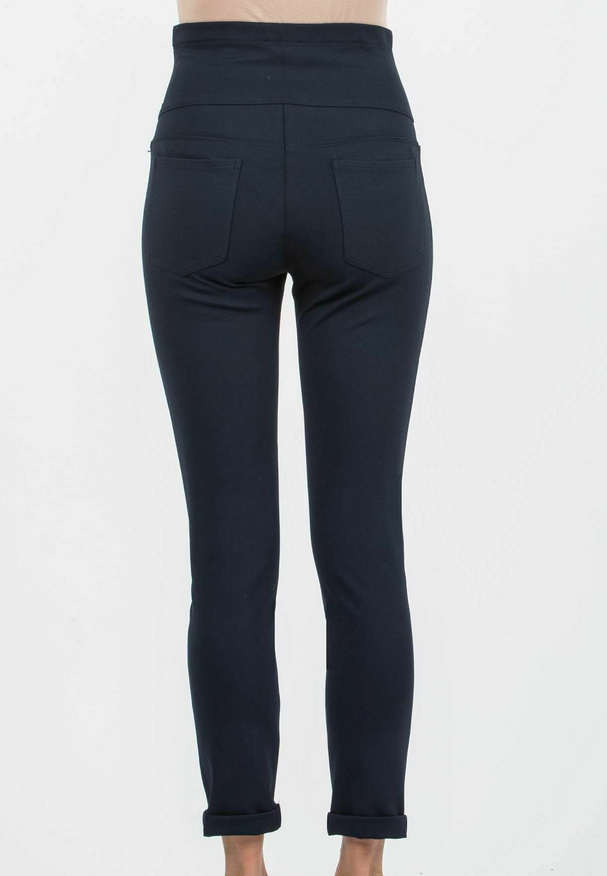 Attesa Maternity SLIM FIT IN WARM SUPER-STRETCH PONTE DI ROMA - Pantaloni - blu