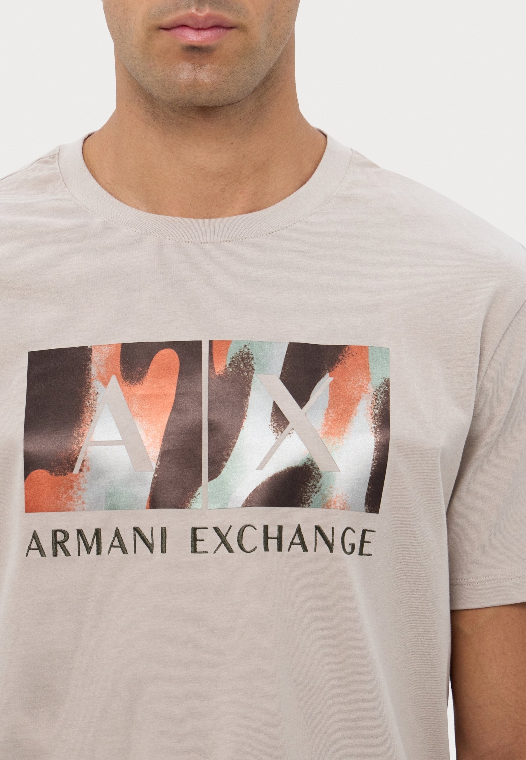 Armani Exchange Print T-shirt - taupe
