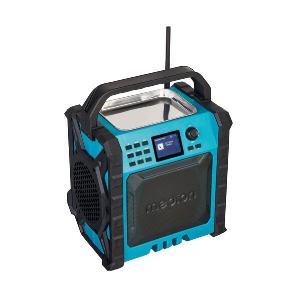 Hoogwaardige bouwplaatsradio, inclusief geïntegreerde powerbank (MD43896)
