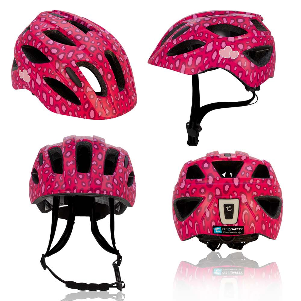 Casco De Bici Para Niños De 6 A 12 Años | Puntos Rosas | Certificado En1078