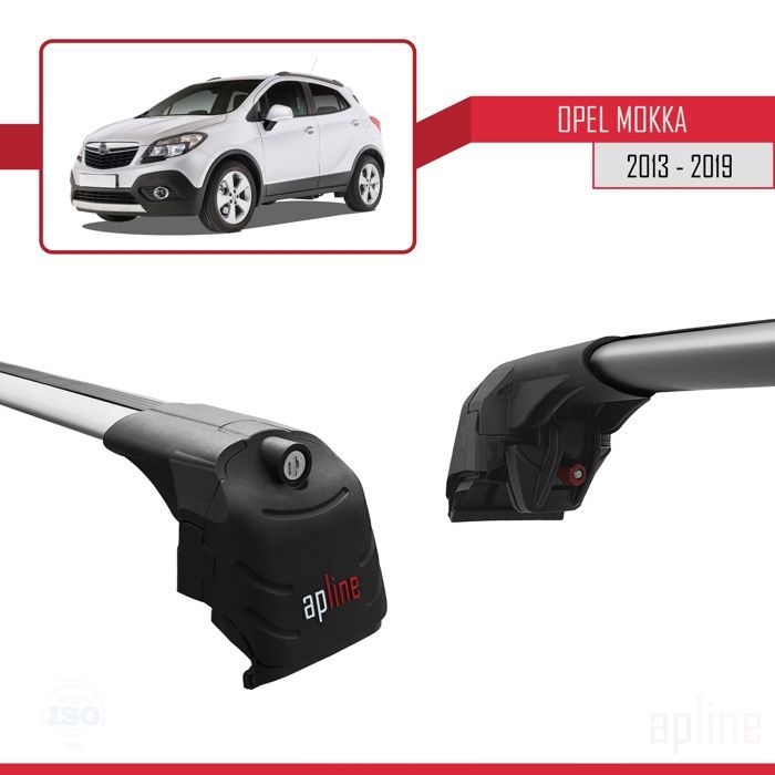 Barras de techo - ACE-2 - Opel Mokka 2013-2019 - Aluminio - Gris - Carga útil < 300 kg