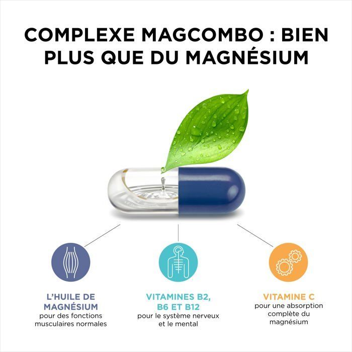 MagCombo Pure Magnesium Concentrate Oily Formula (special) for optimal absorption, plus vitamins B2, B6, B12 and C