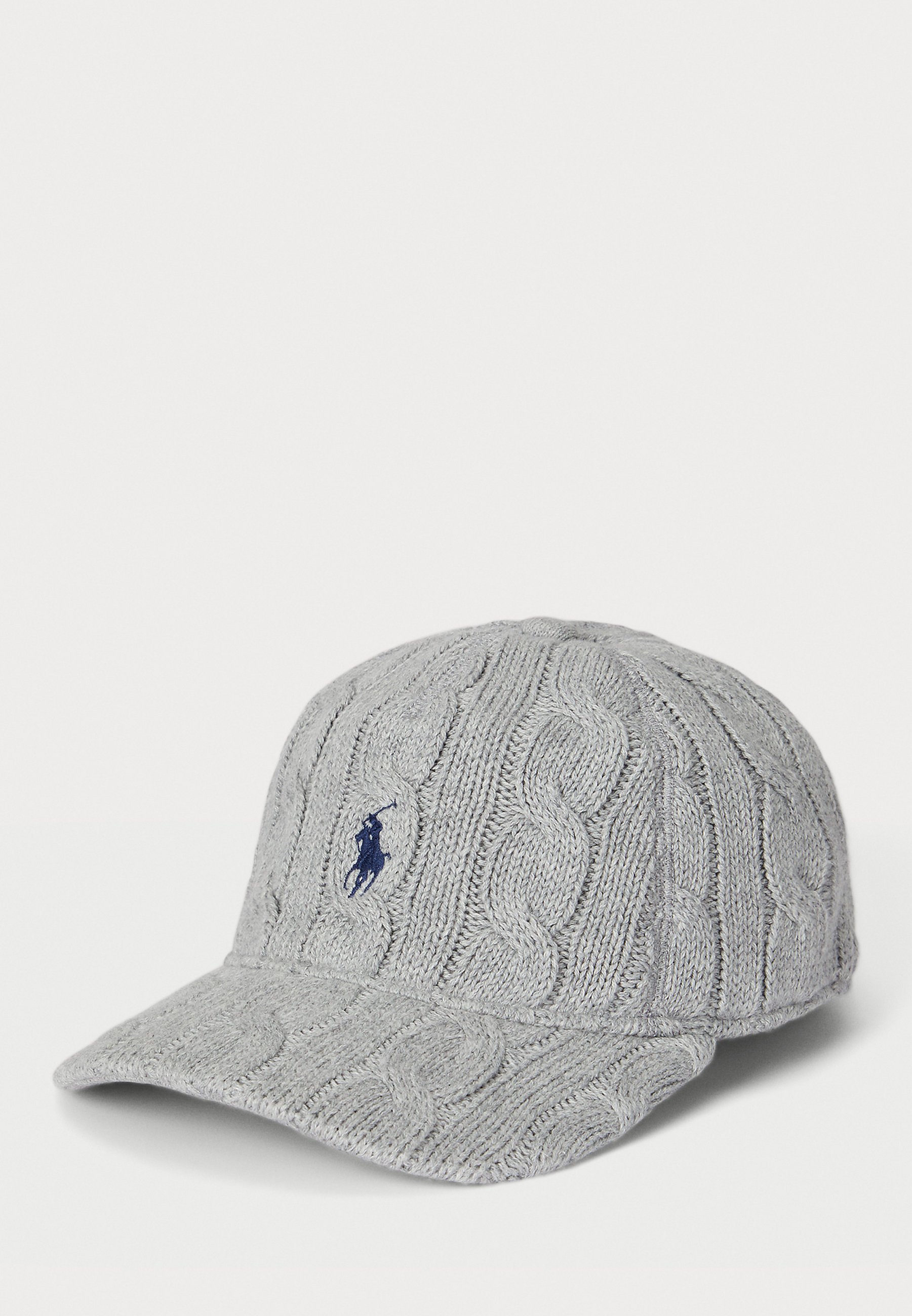 Polo Ralph Lauren kabelgebreide katoenen baseballpet - Pet - grijs gemêleerd